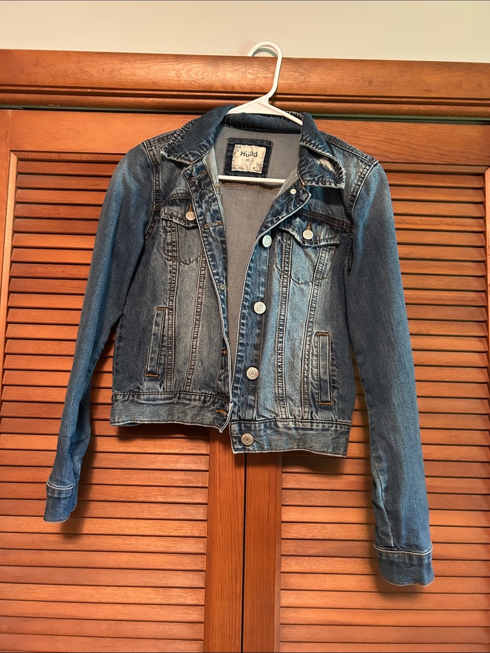 Mudd Classic Blue Denim Button-Front Jacket